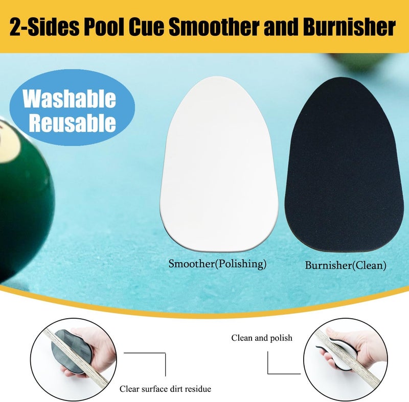 OMTRS Pool Cue Shaft Wax Set, 2/3 Pack Pool Cue Stick Wax Cleaner with Cleaning Cloth Cue Shaft Burnisher and Smoother for Wood Pool Stick - Image 5